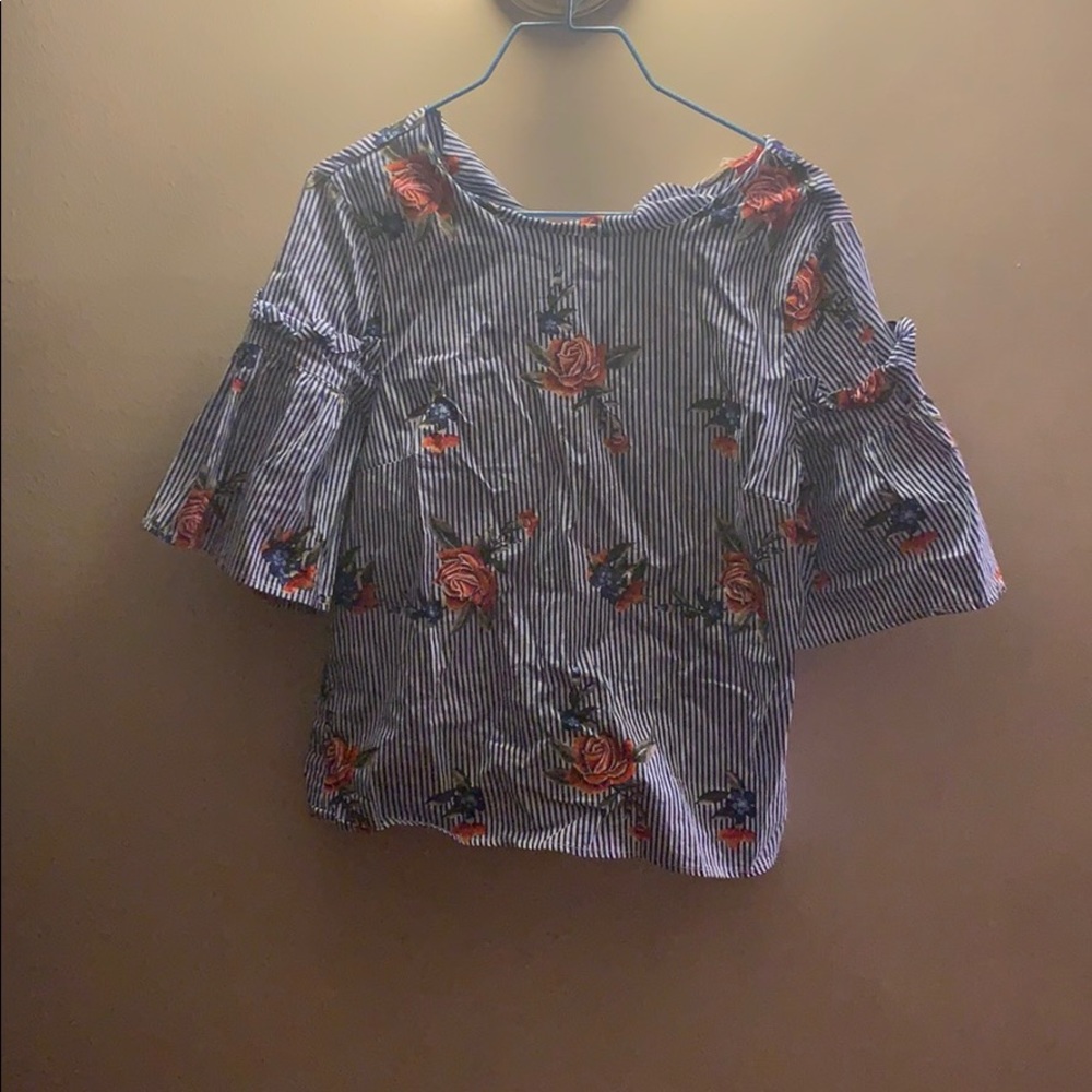 Floral striped shirt